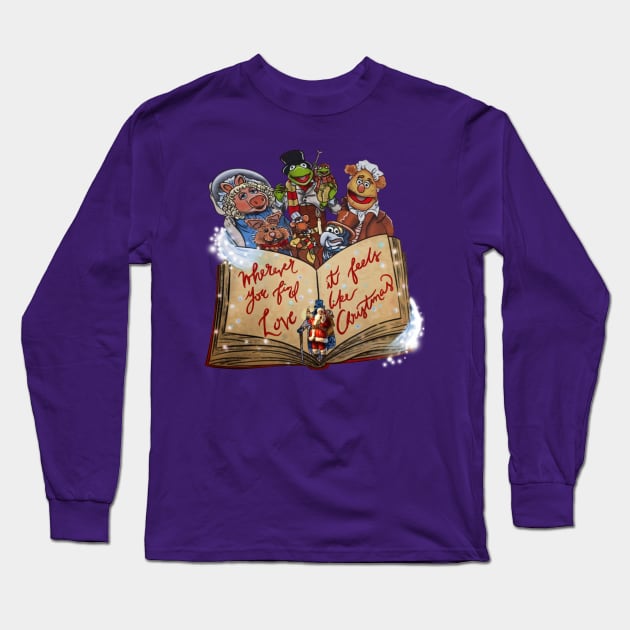 the muppet christmas carol vintage santa clause Long Sleeve T-Shirt by unknow user